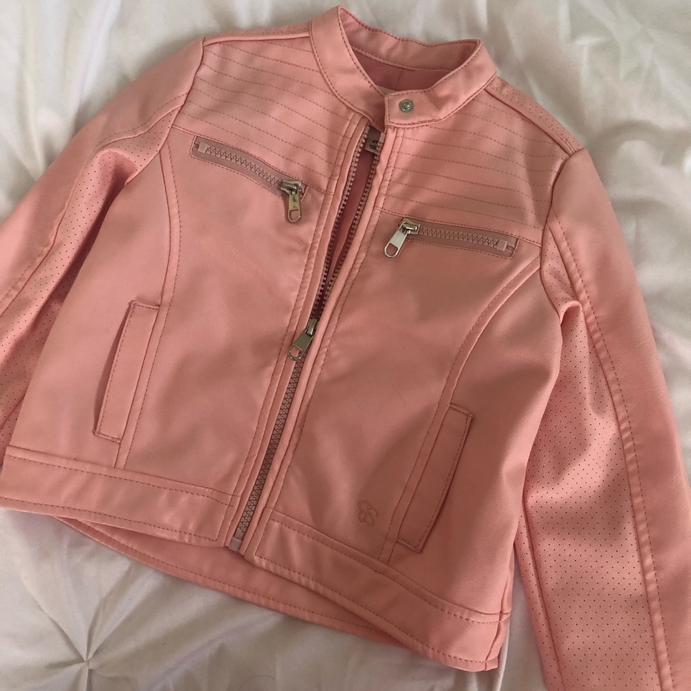 Jessica Simpson 4T pink leather jacket